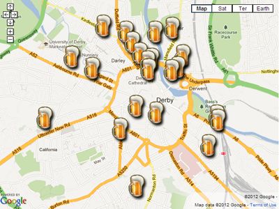 Find Pubs in Derby
